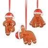 YOGA GINGERBREAD HANGING DECORATIONS - SET OF 3